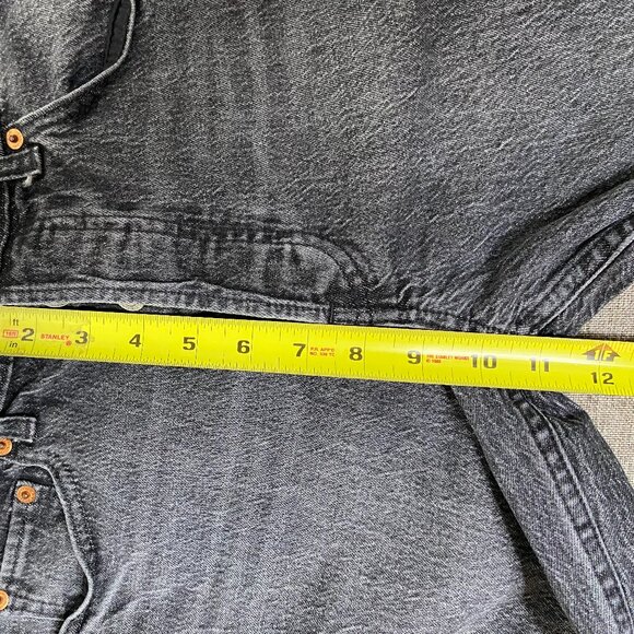 Gap Cheeky Straight Denim Jeans Women's 6S Mid Rise Gray Distressed Hem Casual - Picture 10 of 13